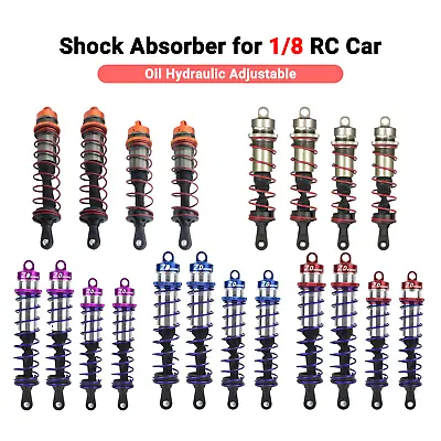 Adjustable Oil Hydraulic Shock Absorber Damper For 1/8 RC Car Buggy Truck (2PCS) • $25.99