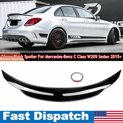 PSM Style Rear Trunk Spoiler Lip Wing For Mercedes C Class W205 C300 C43 2015-21 • $80.59