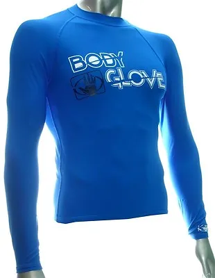 Body Glove Rash Guard Lycra Basic Men Blue Longsleeve Shirt Kite Surfing • $78.28