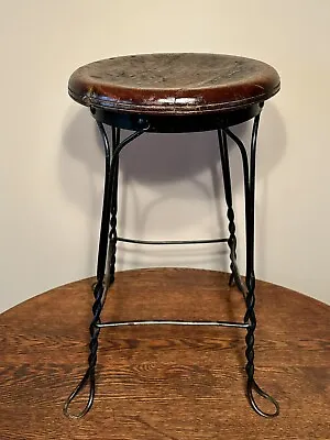 Antique Ice Cream Parlor Stool 1920’s Twisted Legs • $135