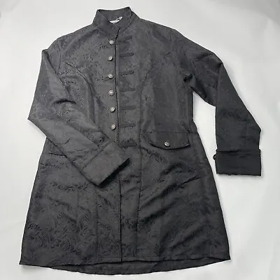 H&ZY 100% Polyester Steampunk Jacket Black W/Matching Embroid Design Size 2XL • $34.99