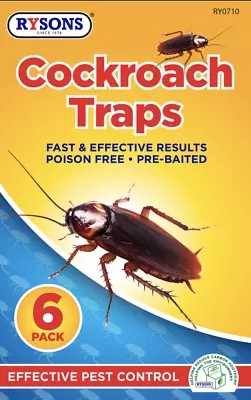 Cockroach Traps Killer Glue Trap Crawling Insect Pest Control Pre Baited • £2.75