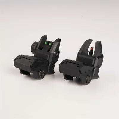 JORMIX Tactical Folding Back Up Iron Sight Front Rear Sights Set • $40.99