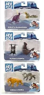 Made In The Ice Age Mini Figurines Scrat & Rasmussen Flynn & Gupta Diego & Shira • $19.95