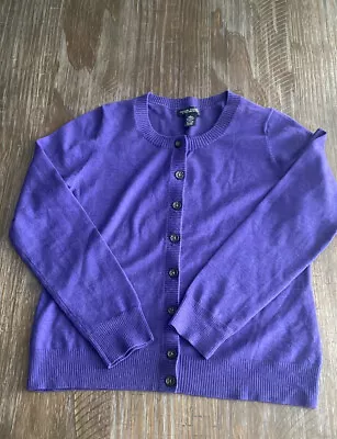 Banana Republic Extra Fine Merino Wool  Blend Cardigan Purple Size L • $12