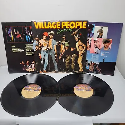 Village People Live And Sleazy 2 Record Set 1979 With Inner Sleeves Disco 70's • $12.99