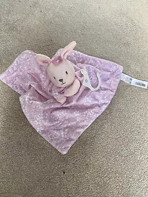 Little Nutmeg Pink Bunny Rabbit Baby Comforter Floral Soft Toy New With Tags • £5