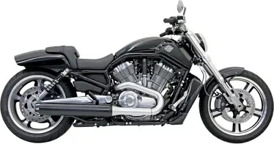 Bassani Manufacturing 4In. Slipon Mufflers Straight Cut Black With Fluted 1V17RB • $637.95