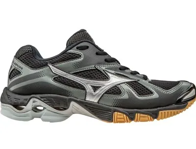 Womens Mizuno Wave Wave Bolt 5 Volleyball Shoes Size 6 Black Grey 430204.9073 • $34.99