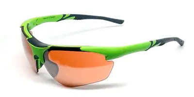 Maxx 2 HD Sunglasses Green Black Golf Driving Lens Brown High Definition LT A1 • $19.85