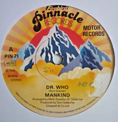 Mankind - Dr Who  - Very Good Condition 7  Vinyl 45 Rpm Single • £6.50