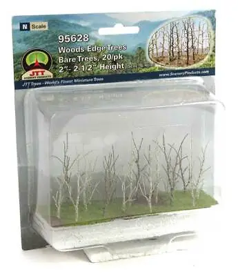 JTT (N Scale) 95628 - Woods Edge Trees - BARE  2  - 2-1/2  Tall (20 Pack) NIB • $8.95