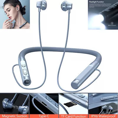 Bluetooth Neckband Sport Earbuds Headset Wireless Earphones Headphones Handsfree • £12.34