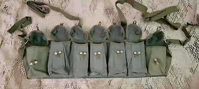 Very Rare GENUINE CHINESE MILITARY TYPE 63 TYPE 56 TYPE 68 CHEST-RIG BANDOLIER • $37.99