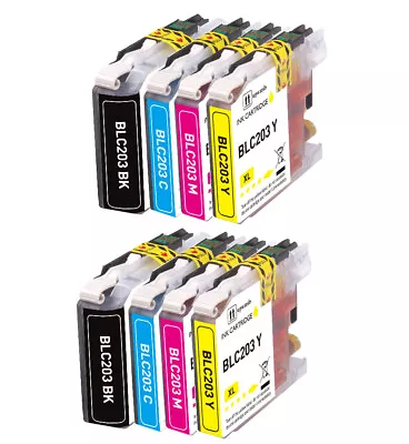 8 PK Premium Ink Fits Brother LC203 Series MFC-J680DW MFC-J885DW MFC-J4420DW • $13.99