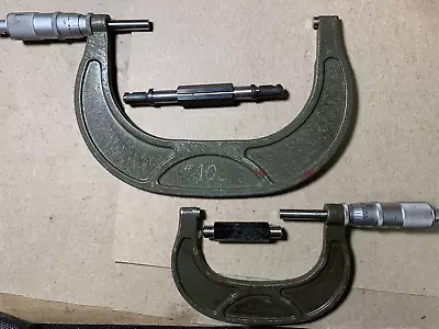 Set Of 2 NBT New Britain Tool Micrometers 2-3  4-5  USA • $55