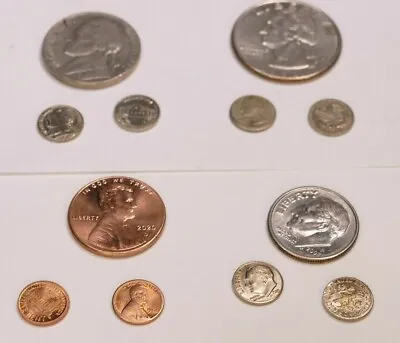 MINIATURE U.S. MINT SET UNC NOVELTY 6 COINS VARYING YEARS - See Photos • $9.85