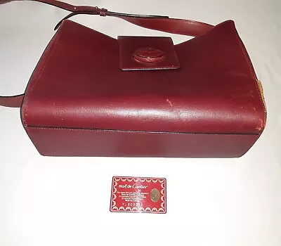 Cartier Must De Cartier Leather Shoulder Cross Bag Bordeaux Vintage Needs Repair • $99.98