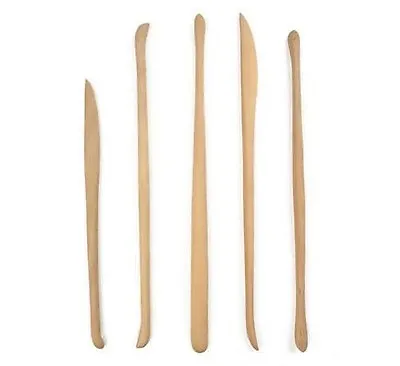 £4.99 • Buy 5 Micro Boxwood Shaping Sculpting Tools Pottery Clay Ceramic Double Ended