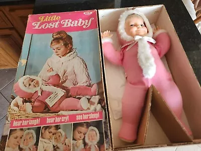 Vintage LITTLE LOST BABY DOLL & ORIGINAL BOX   3 Faces Toy Doll By Ideal 1968 • $70