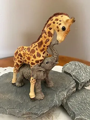 Elephant Giraffe  Sticks & Stone  Figurine Martha Carey (Marty)The Herd #3302 • $39.49