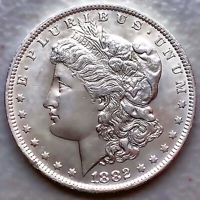 1882-o Au/unc Morgan Silver Dollar 90% $1 Coin Us #b596 • $1