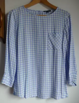 Marc O'Polo Women's Blouse Size 36 Blue & White Gingham BNWOT • £40