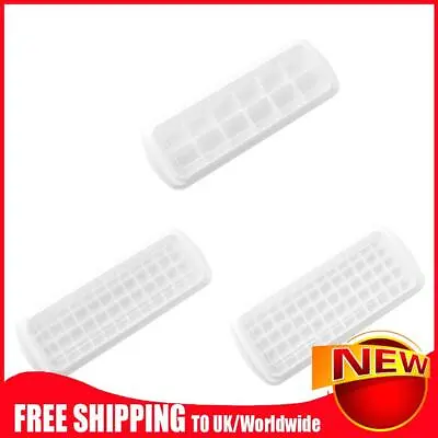 Plastic Freezer Molds 12 Grids Square Ice Cube Molds Ice Block Maker For Drinks • £4.75