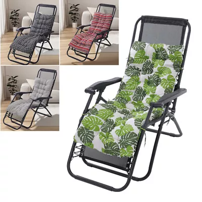 Outdoor Sun Lounger Cushion Bench 2-3-4 Seater Garden Recliner Chair Seat Pad • £16.95