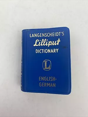 Langenscheidt's Lilliput Dictionary English-German Miniature Blue 1977 • $9.99