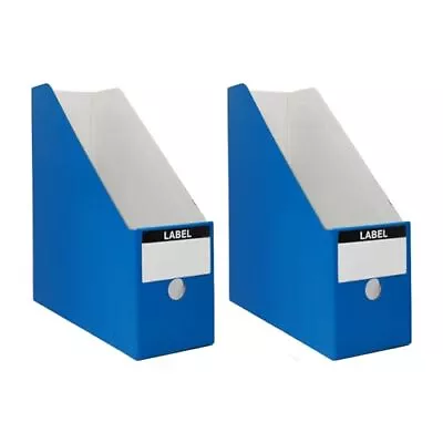  Cardboard Magazine Holder (Pale-Blue) Magazine File Holder 2 Pack Pale Blue • $13.35