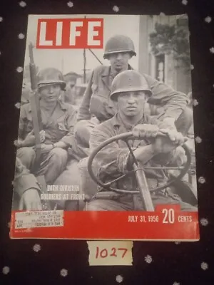Life Magazine / July 31 1950 / 24th Division Soldiers At Front / India Monkeys • $6.98