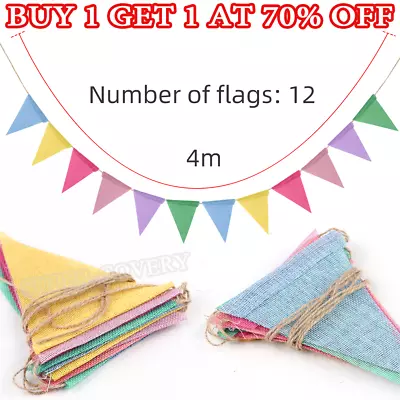 Triangle Flags Bunting Banner Outdoor Bunting For Garden Waterproof UK • £3.16