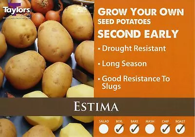£4.50 • Buy Estima Seed Potato - Second Early - Available In Bags Of 5,10,15