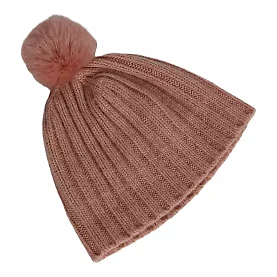 J. Crew Wool & Cashmere Pom Pom Beanie Knit Cap Pink • $25