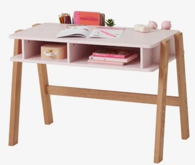 £52 • Buy Mini Architect Pre-School Desk - Pink Light Solid With Design Vertbaudet