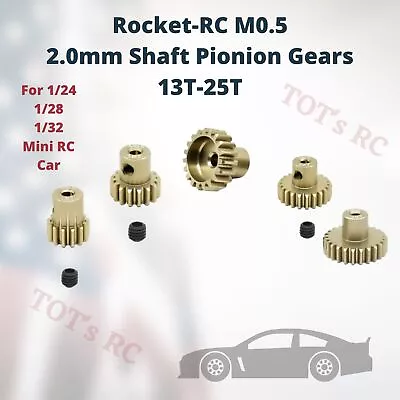 Surpass Hobby Rocket RC Pinion Gear M0.5 13T-25T 2.0MM Shaft 1410 1525 Mini Z • $3.49