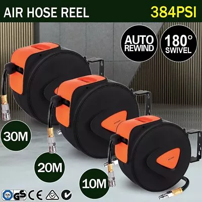 30m/20m/10m Retractable Air Hose Reel Compressor Auto Rewind Wall Mounted • $55