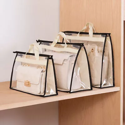 Hanging Dust Bag For Handbag Transparent Organizer Anti-Dust Storage Holder • $13.29