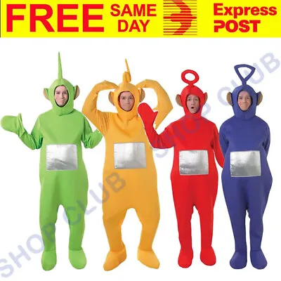 Teletubbies Adult Jumpsuit Party Fancy Dress Up Unisex Outfit Halloween Costume • $45.90