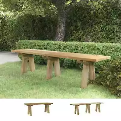 Garden Bench Outdoor Bench Seat Bench Chair Impregnated Solid Wood Pine VidaXL • £34.99