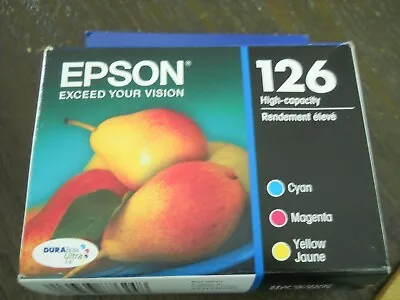 Genuine Epson 126 High-Capacity Ink Cartridges C/Y/M TRI-Color Exp 08/2023 • $16.99