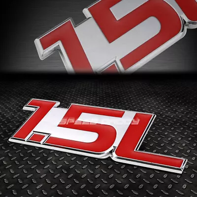 $5.99 • Buy Metal Bumper Trunk Grill Fender Emblem Decal Logo Trim Badge Chrome Red 1.5 1.5l