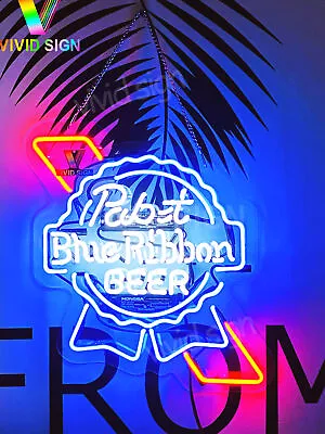 Pabst Blue Ribbon Beer Acrylic 20 X16  Neon Light Sign Lamp Bar Open Wall Decor • $109.99