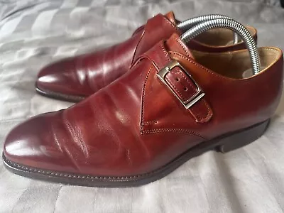 JOSEPH CHEANEY MONKSTRAP SHOES Brown Burgandy Size 6UK • £40