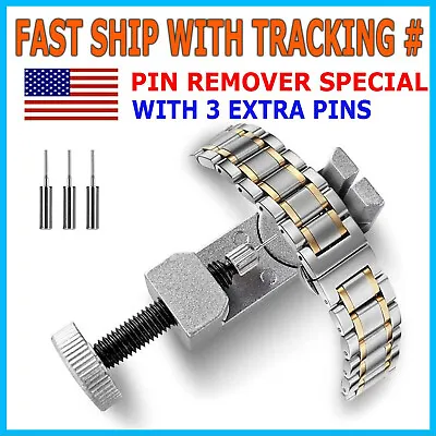  Metal Adjustable Watch Band Strap Bracelet Link Pin Remover Repair Tool Kit US • $5.28