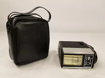 Vivitar Auto 252 External Camera Flash With Original Black Leather Case • $10