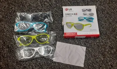 LG Cinema 3D Glasses Party Pack For LG Cinema TV 3D AG-F315 4 Pair Pack. • £10.99