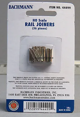 $9.94 • Buy BACHMANN TRAIN HO E-Z TRACK RAIL JOINERS 36 Pcs Scale Connector Pin BAC44499 NEW