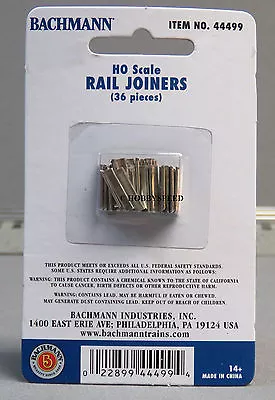 BACHMANN TRAIN HO E-Z TRACK RAIL JOINERS 36 Pcs Scale Connector Pin BAC44499 NEW • $9.84